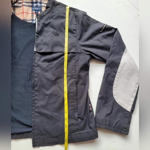 ❌️SOLD❌️ Burberry Golf Nova Check Womens Sz SMALL Black White Full Zip Jacket - Picture 4 of 11